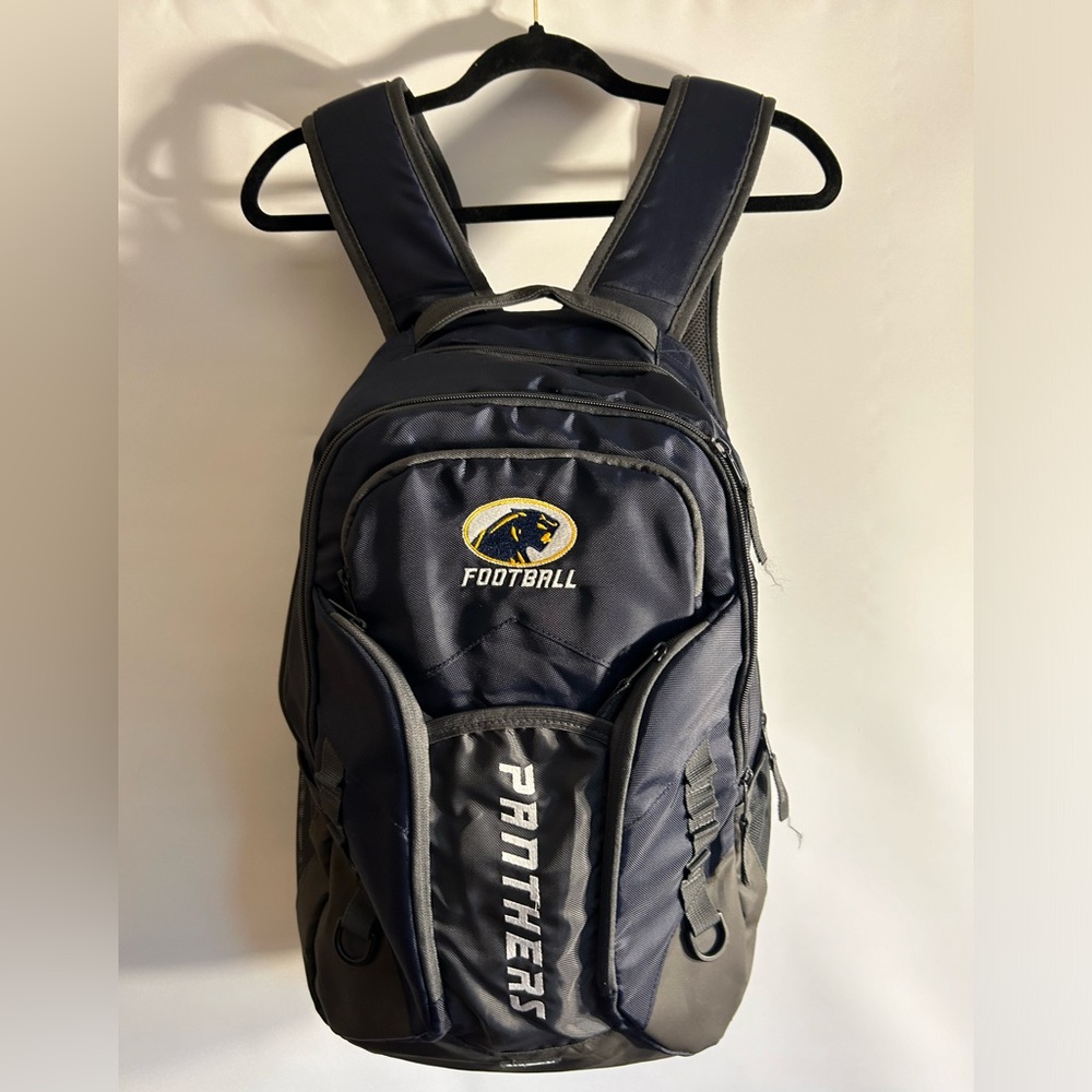 X-GRAIN PANTHERS FOOTBALL NAVY AND GREY CLASSIC SPORTS BACKPACK